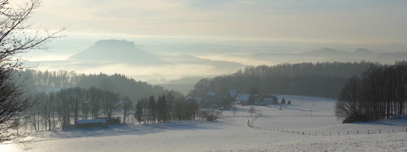 Blick von der Waitzdorfer Höhe bei Hohnstein