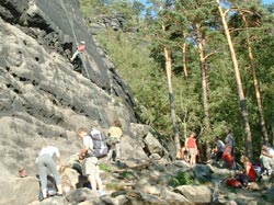 Kletterer am Lilienstein
